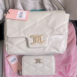 Juicy Couture Angel Brighter than a Diamond Shoulder Bag & Matching Wallet NWT